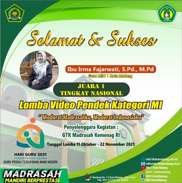Raih Juara sebagai Kado Madrasah di Hari Guru Nasional 2021
