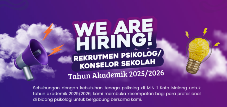 Rekrutmen Psikolog/Konselor Sekolah MIN 1 Kota Malang Tahun Akademik 2025/2026