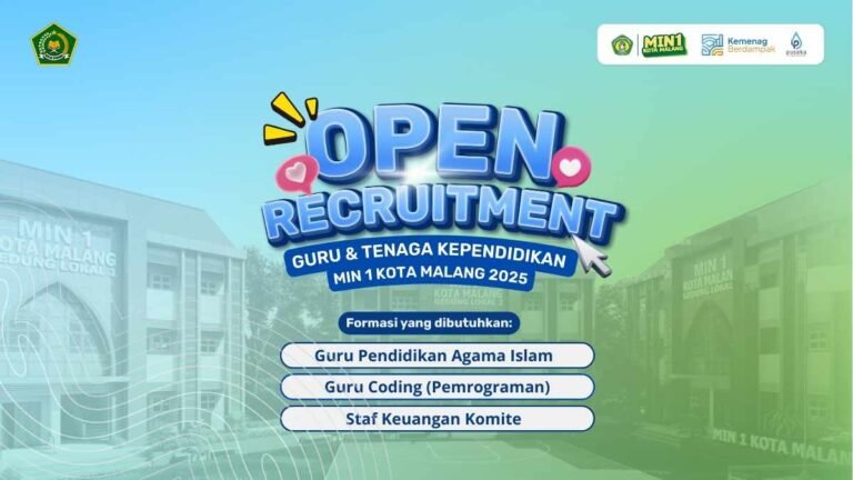 MIN 1 Kota Malang Buka Open Recruitment Guru dan Tenaga Kependidikan 2025